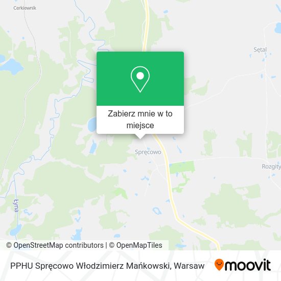 Mapa PPHU Spręcowo Włodzimierz Mańkowski