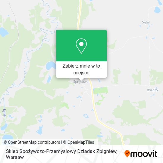 Mapa Sklep Spożywczo-Przemysłowy Dziadak Zbigniew