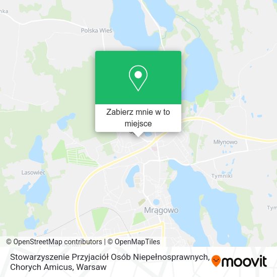 Mapa Stowarzyszenie Przyjaciół Osób Niepełnosprawnych, Chorych Amicus