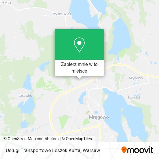 Mapa Usługi Transportowe Leszek Kurta