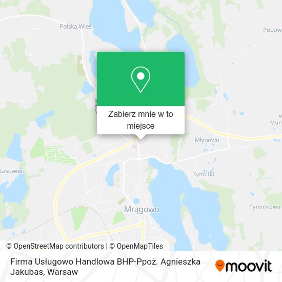 Mapa Firma Usługowo Handlowa BHP-Ppoż. Agnieszka Jakubas