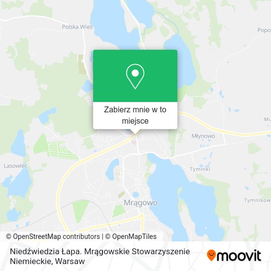 Mapa Niedźwiedzia Łapa. Mrągowskie Stowarzyszenie Niemieckie