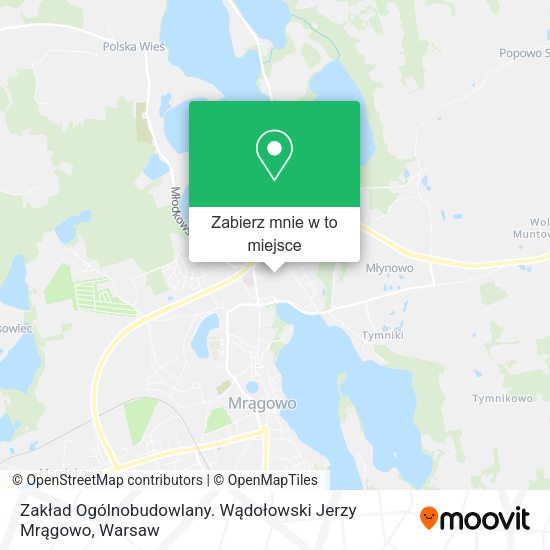 Mapa Zakład Ogólnobudowlany. Wądołowski Jerzy Mrągowo