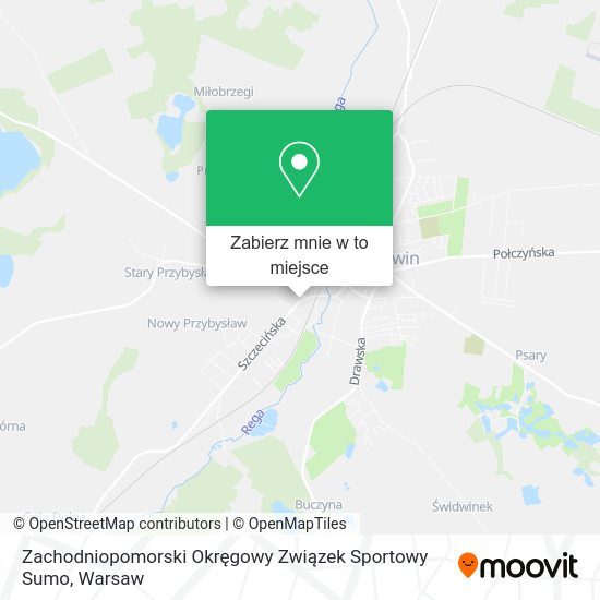 Mapa Zachodniopomorski Okręgowy Związek Sportowy Sumo