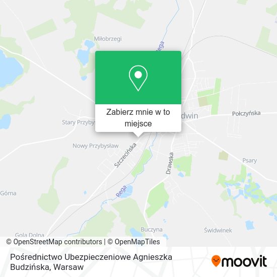 Mapa Pośrednictwo Ubezpieczeniowe Agnieszka Budzińska