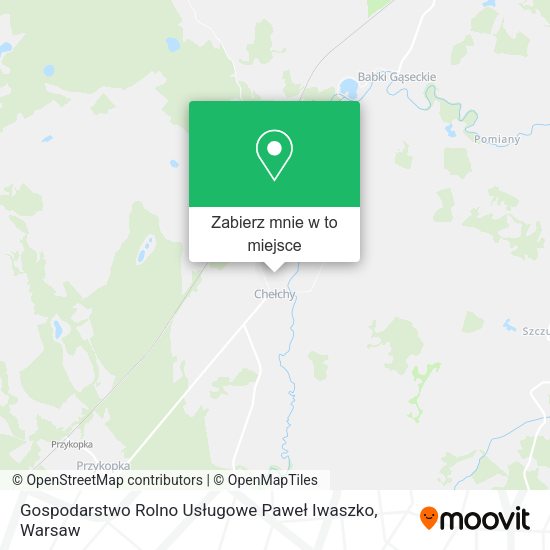 Mapa Gospodarstwo Rolno Usługowe Paweł Iwaszko