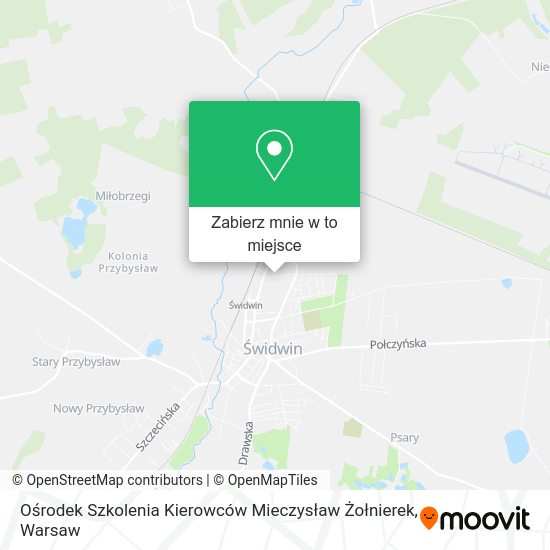 Mapa Ośrodek Szkolenia Kierowców Mieczysław Żołnierek