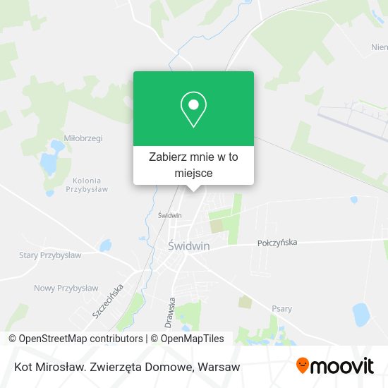 Mapa Kot Mirosław. Zwierzęta Domowe