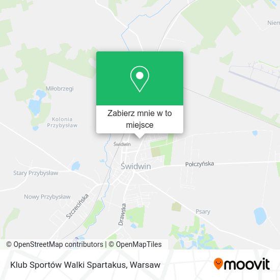 Mapa Klub Sportów Walki Spartakus