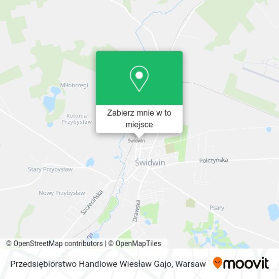 Mapa Przedsiębiorstwo Handlowe Wiesław Gajo