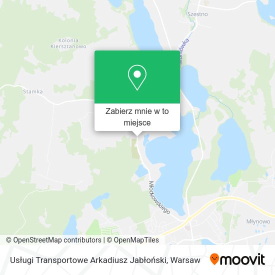 Mapa Usługi Transportowe Arkadiusz Jabłoński