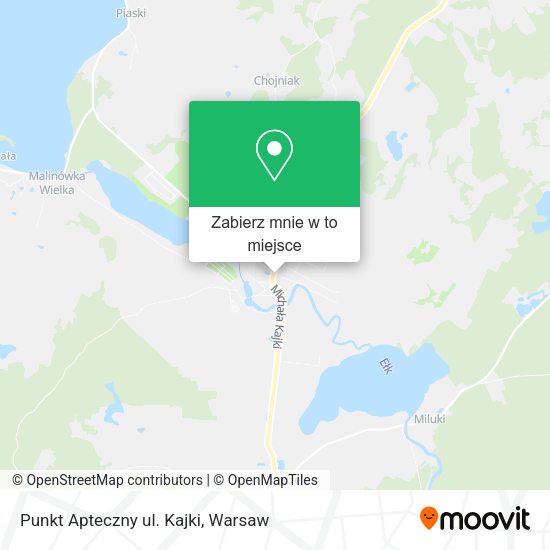 Mapa Punkt Apteczny ul. Kajki