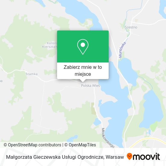 Mapa Małgorzata Gieczewska Usługi Ogrodnicze