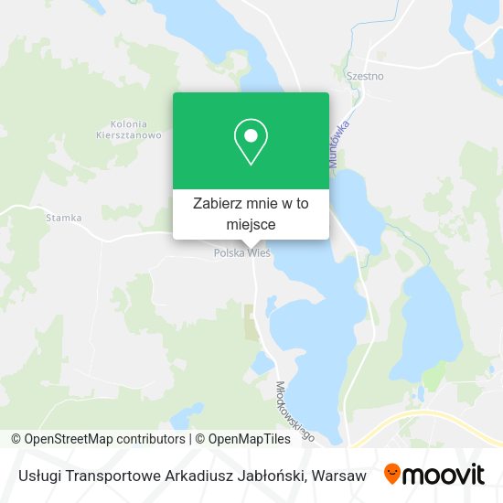 Mapa Usługi Transportowe Arkadiusz Jabłoński