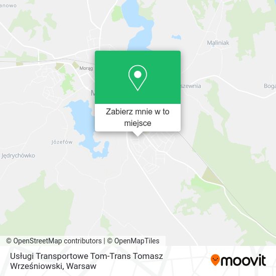 Mapa Usługi Transportowe Tom-Trans Tomasz Wrześniowski