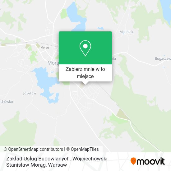 Mapa Zakład Usług Budowlanych. Wojciechowski Stanisław Morąg