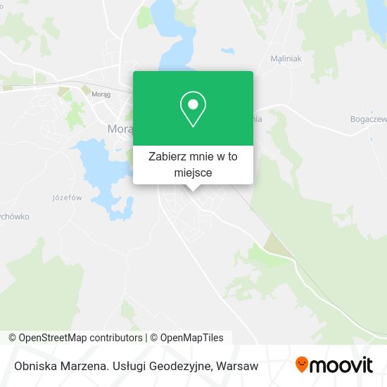 Mapa Obniska Marzena. Usługi Geodezyjne