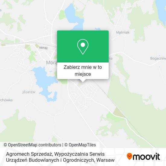 Mapa Agromech Sprzedaż, Wypożyczalnia Serwis Urządzeń Budowlanych i Ogrodniczych