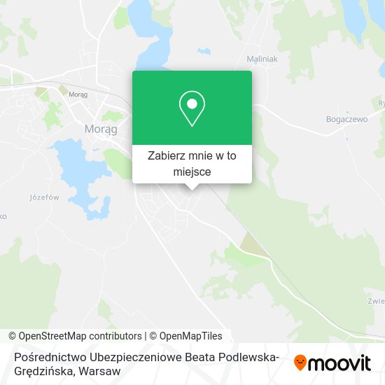 Mapa Pośrednictwo Ubezpieczeniowe Beata Podlewska-Grędzińska