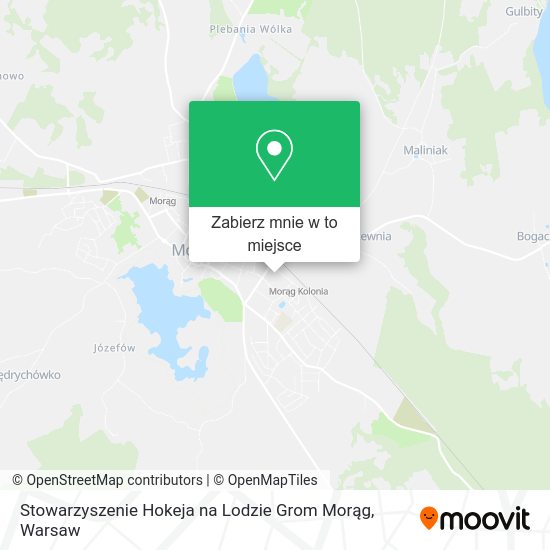 Mapa Stowarzyszenie Hokeja na Lodzie Grom Morąg