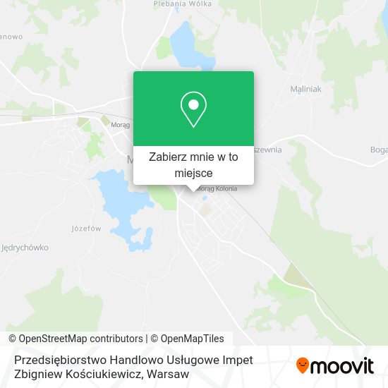 Mapa Przedsiębiorstwo Handlowo Usługowe Impet Zbigniew Kościukiewicz