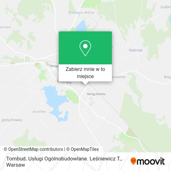 Mapa Tombud. Usługi Ogólnobudowlane. Leśniewicz T.