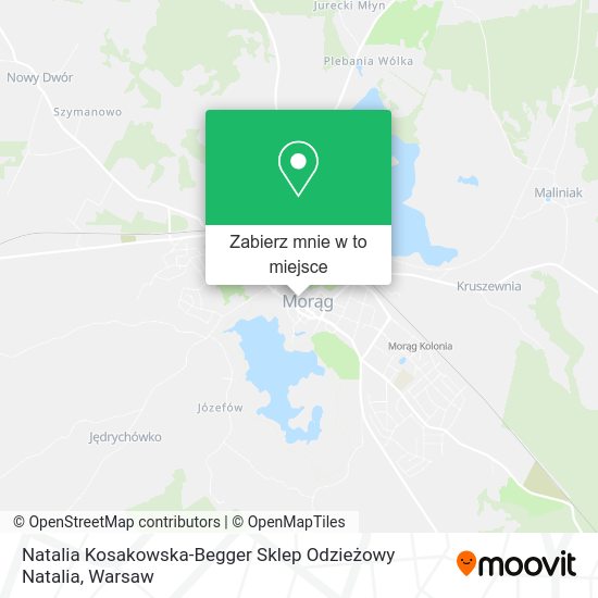 Mapa Natalia Kosakowska-Begger Sklep Odzieżowy Natalia