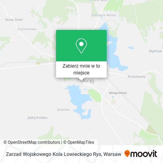 Mapa Zarzad Wojskowego Kola Lowieckiego Rys