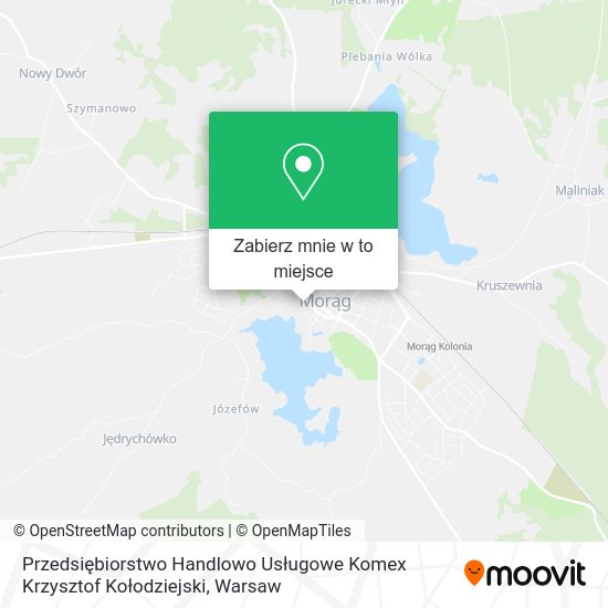 Mapa Przedsiębiorstwo Handlowo Usługowe Komex Krzysztof Kołodziejski