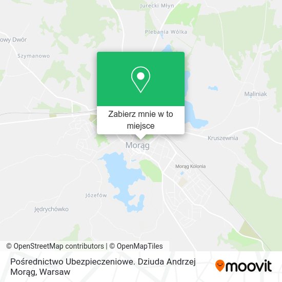 Mapa Pośrednictwo Ubezpieczeniowe. Dziuda Andrzej Morąg