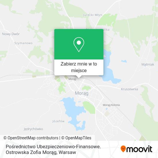 Mapa Pośrednictwo Ubezpieczeniowo-Finansowe. Ostrowska Zofia Morąg