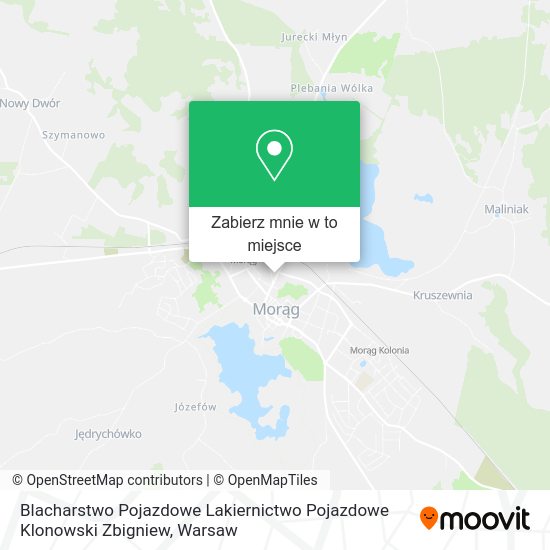 Mapa Blacharstwo Pojazdowe Lakiernictwo Pojazdowe Klonowski Zbigniew