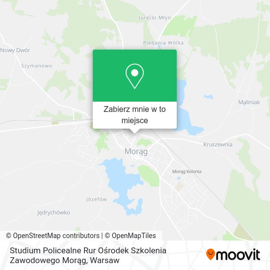 Mapa Studium Policealne Rur Ośrodek Szkolenia Zawodowego Morąg