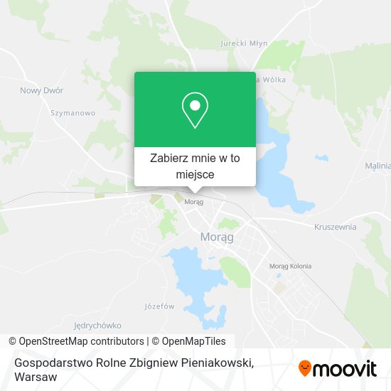 Mapa Gospodarstwo Rolne Zbigniew Pieniakowski