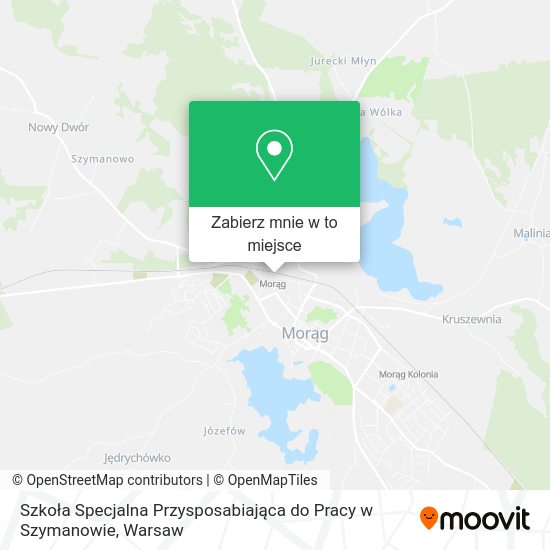 Mapa Szkoła Specjalna Przysposabiająca do Pracy w Szymanowie