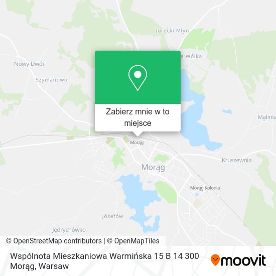 Mapa Wspólnota Mieszkaniowa Warmińska 15 B 14 300 Morąg