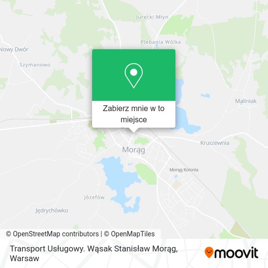 Mapa Transport Usługowy. Wąsak Stanisław Morąg