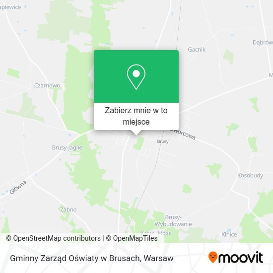 Mapa Gminny Zarząd Oświaty w Brusach