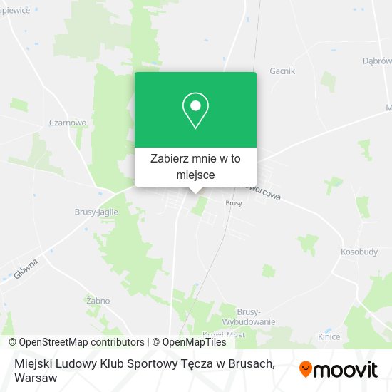 Mapa Miejski Ludowy Klub Sportowy Tęcza w Brusach