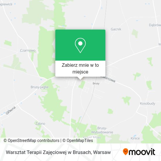 Mapa Warsztat Terapii Zajęciowej w Brusach