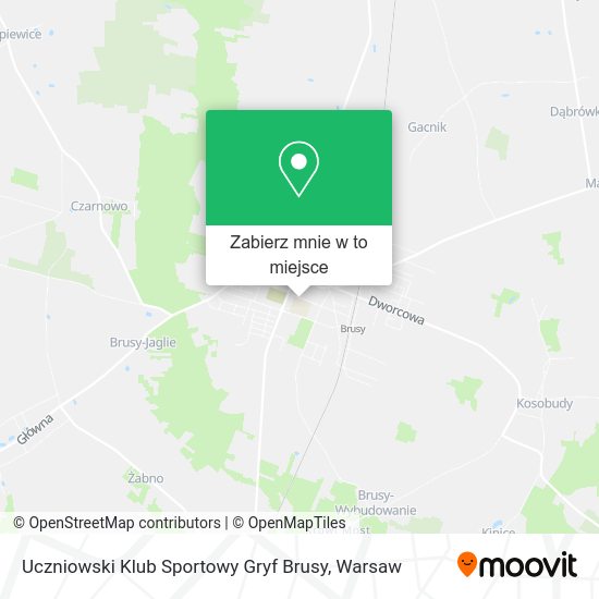 Mapa Uczniowski Klub Sportowy Gryf Brusy