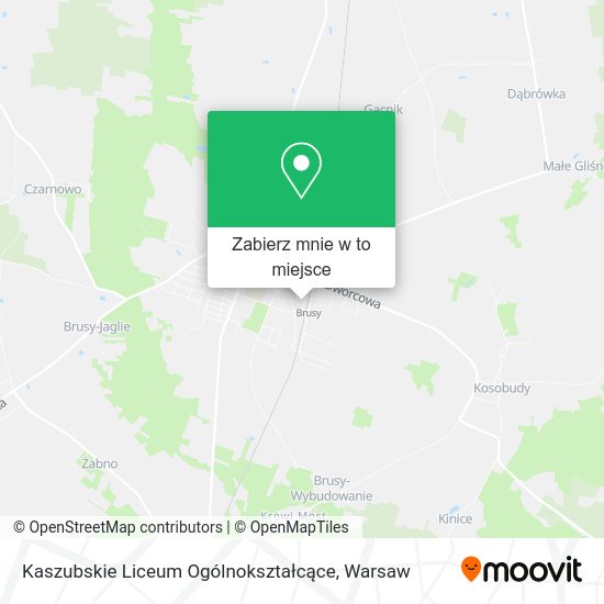 Mapa Kaszubskie Liceum Ogólnokształcące