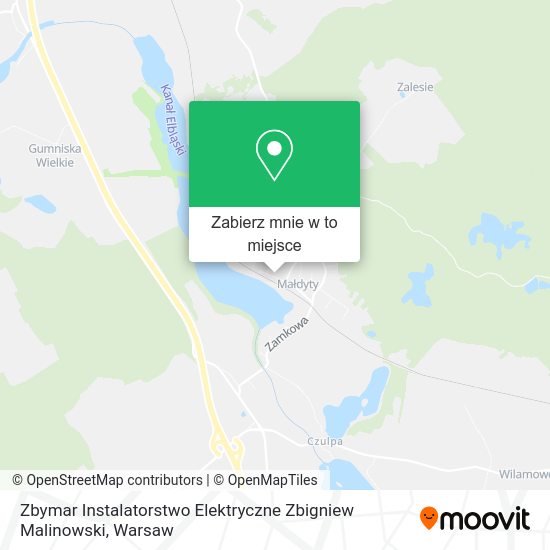 Mapa Zbymar Instalatorstwo Elektryczne Zbigniew Malinowski