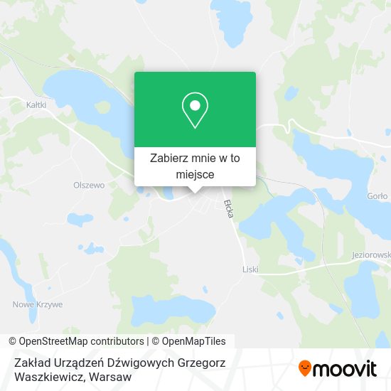 Mapa Zakład Urządzeń Dźwigowych Grzegorz Waszkiewicz