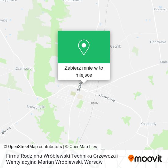 Mapa Firma Rodzinna Wróblewski Technika Grzewcza i Wentylacyjna Marian Wróblewski