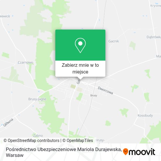 Mapa Pośrednictwo Ubezpieczeniowe Mariola Durajewska