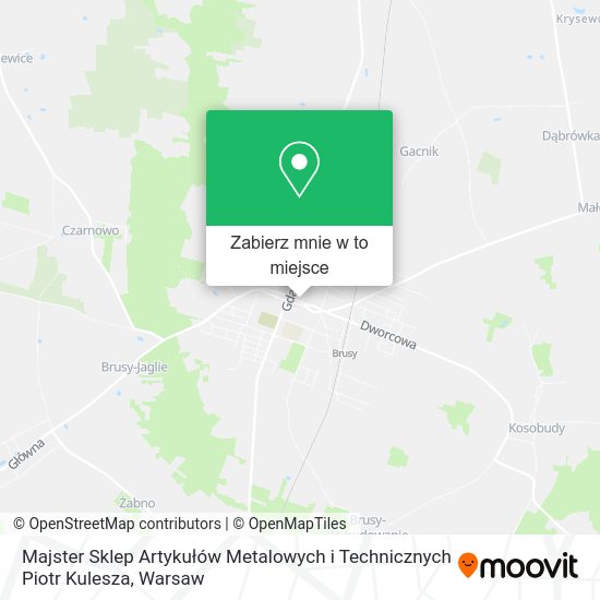 Mapa Majster Sklep Artykułów Metalowych i Technicznych Piotr Kulesza