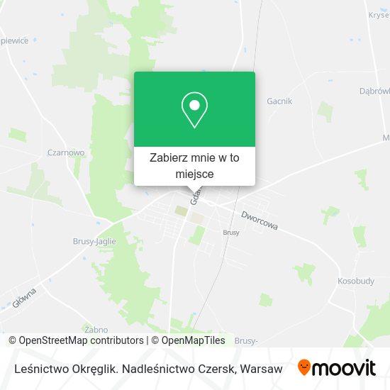 Mapa Leśnictwo Okręglik. Nadleśnictwo Czersk