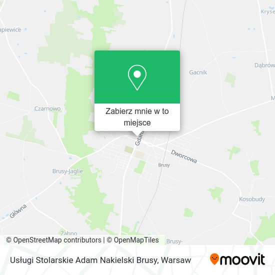 Mapa Usługi Stolarskie Adam Nakielski Brusy