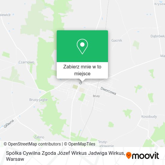 Mapa Spółka Cywilna Zgoda Józef Wirkus Jadwiga Wirkus